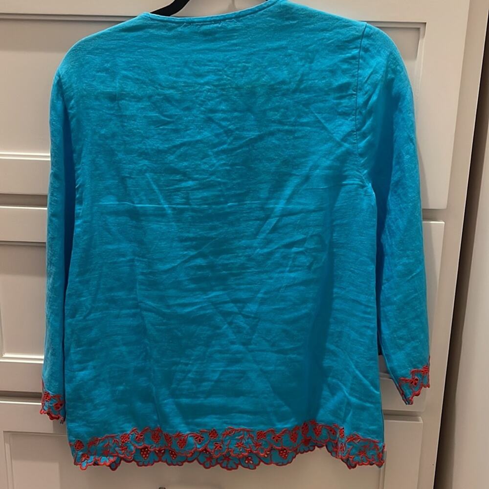 J Crew Embroidered linen tunic XS - Picture 3 of 7